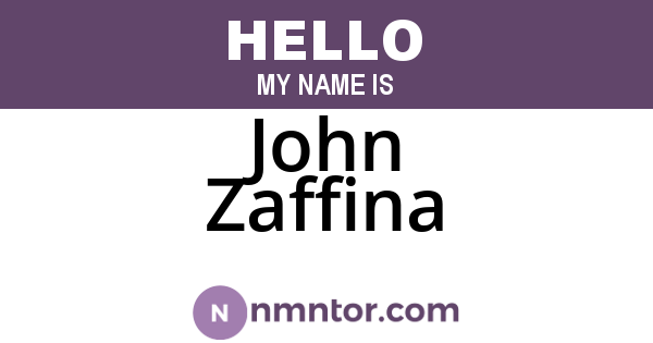 John Zaffina
