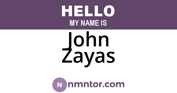 John Zayas