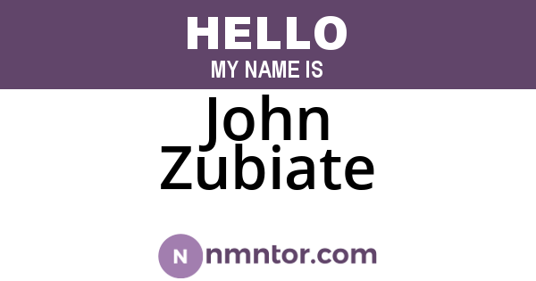 John Zubiate