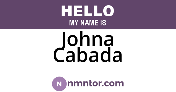 Johna Cabada