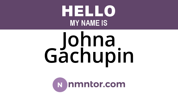 Johna Gachupin