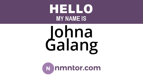 Johna Galang