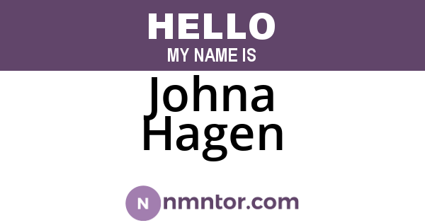 Johna Hagen