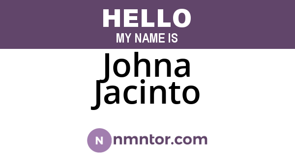 Johna Jacinto