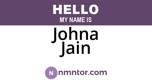 Johna Jain