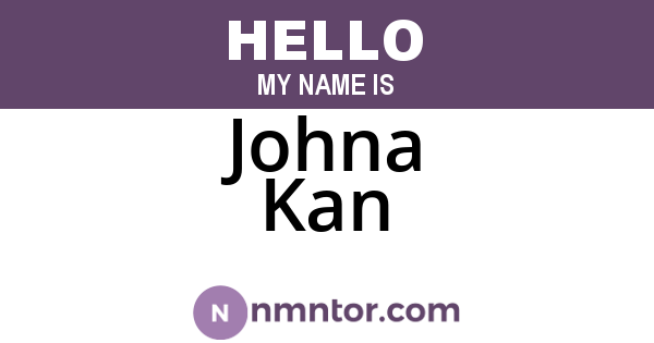 Johna Kan