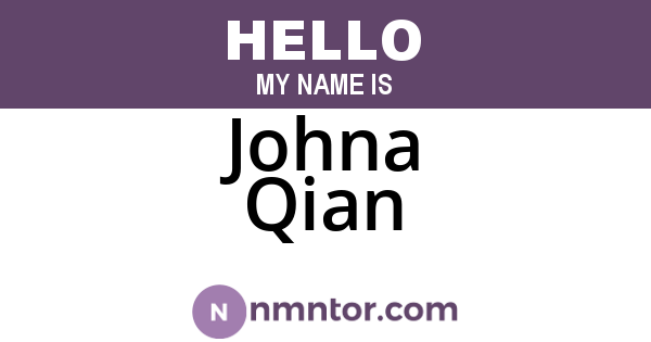 Johna Qian