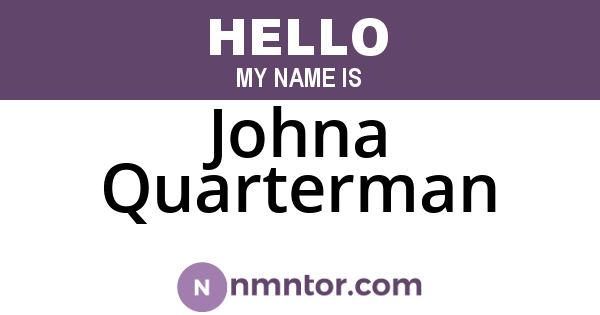 Johna Quarterman