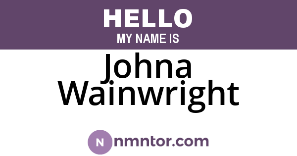 Johna Wainwright