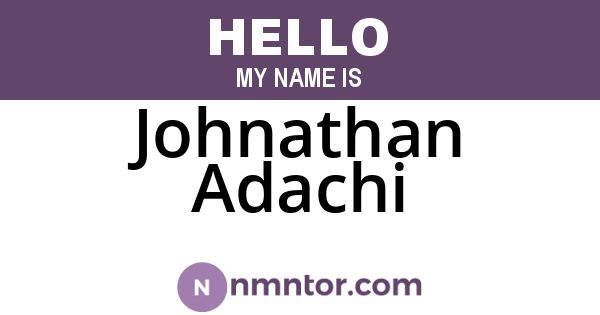 Johnathan Adachi