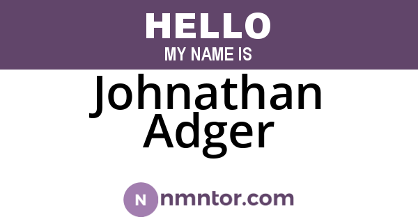 Johnathan Adger