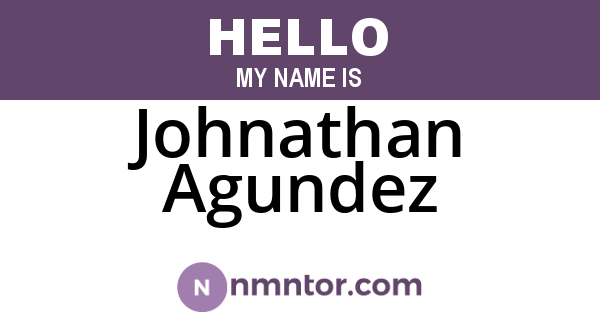 Johnathan Agundez