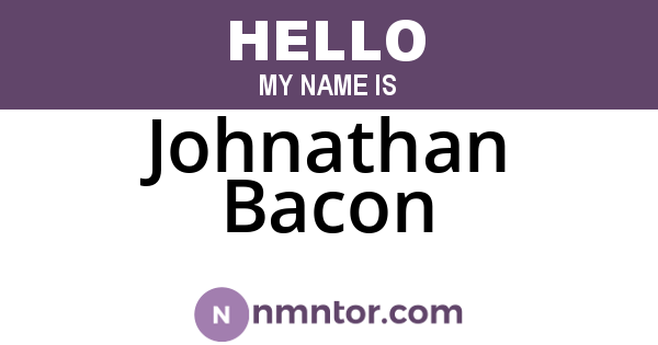 Johnathan Bacon