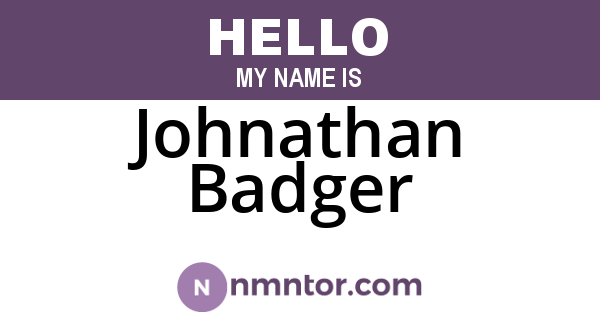Johnathan Badger