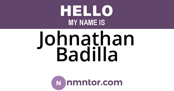 Johnathan Badilla