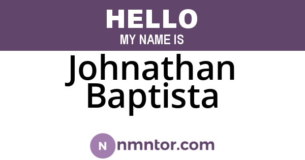 Johnathan Baptista