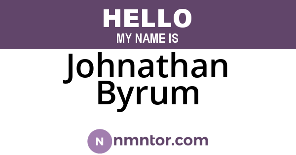 Johnathan Byrum