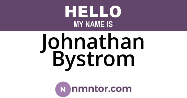 Johnathan Bystrom