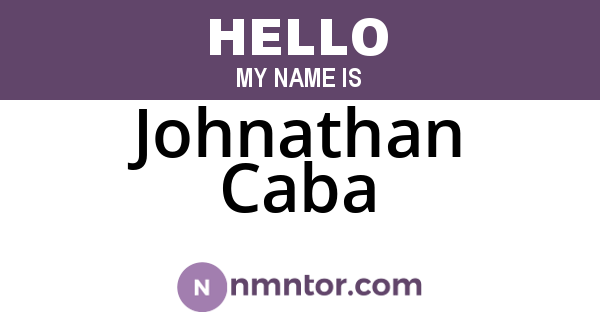 Johnathan Caba