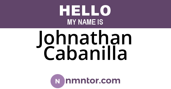 Johnathan Cabanilla