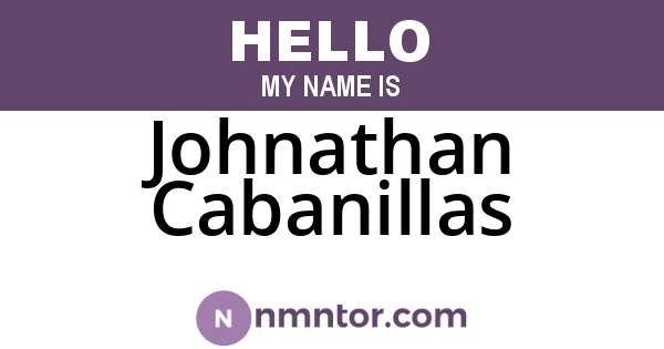 Johnathan Cabanillas