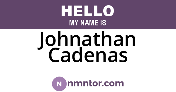 Johnathan Cadenas