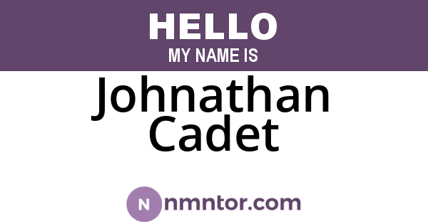 Johnathan Cadet