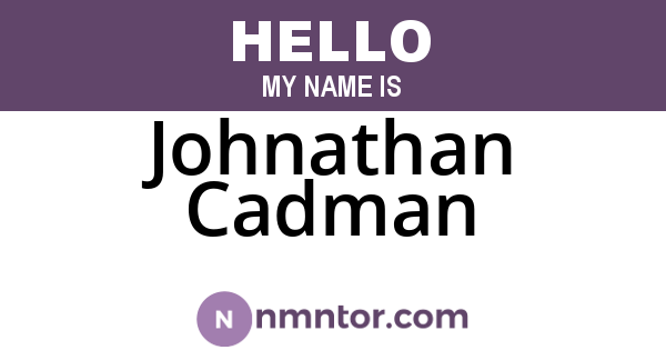 Johnathan Cadman