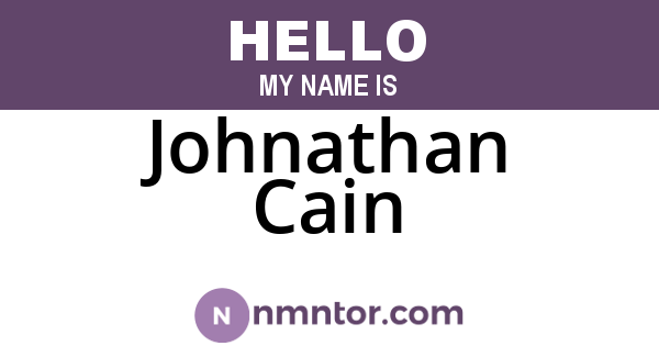 Johnathan Cain