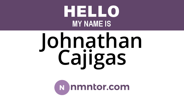Johnathan Cajigas