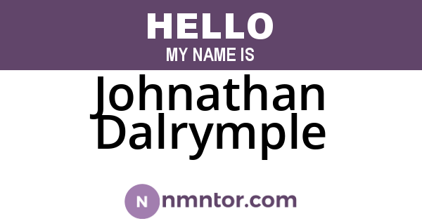 Johnathan Dalrymple