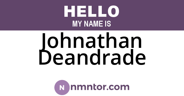 Johnathan Deandrade