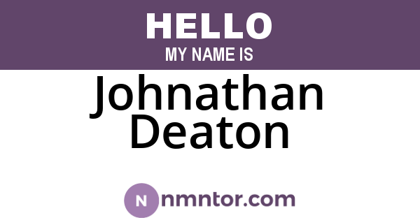 Johnathan Deaton