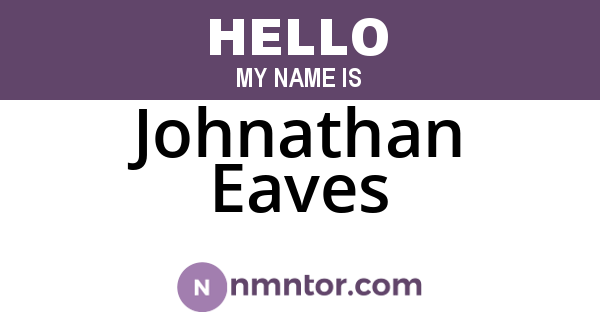 Johnathan Eaves