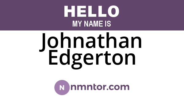 Johnathan Edgerton