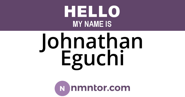 Johnathan Eguchi
