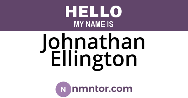 Johnathan Ellington