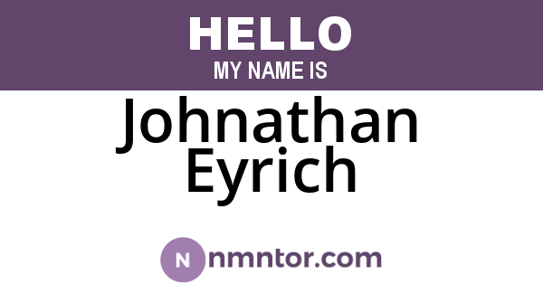 Johnathan Eyrich
