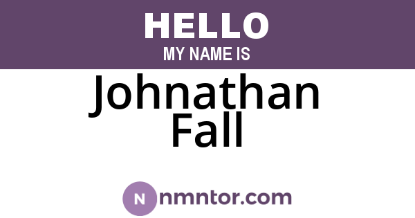 Johnathan Fall