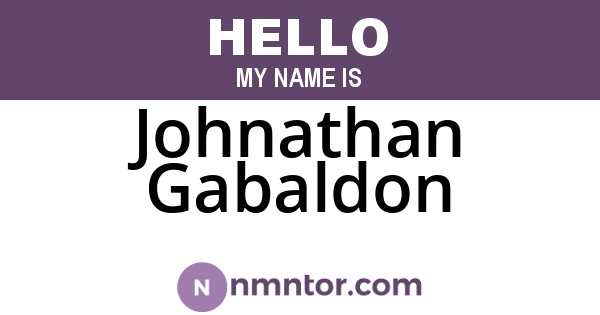Johnathan Gabaldon