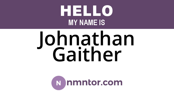 Johnathan Gaither
