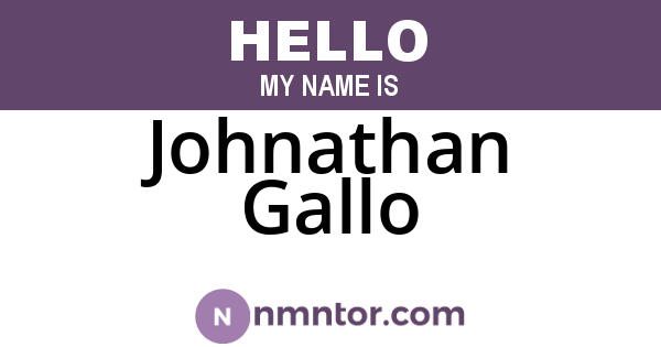 Johnathan Gallo