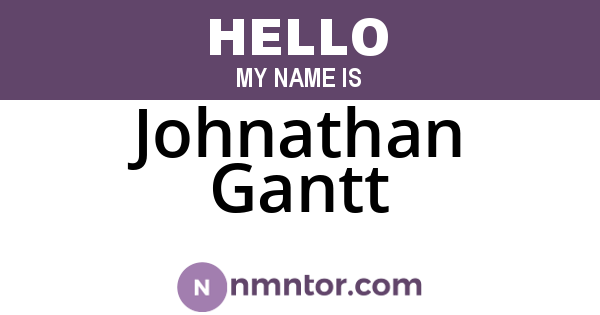 Johnathan Gantt