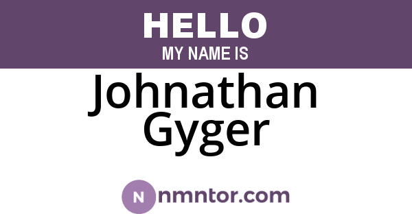 Johnathan Gyger