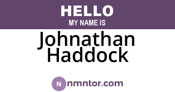Johnathan Haddock