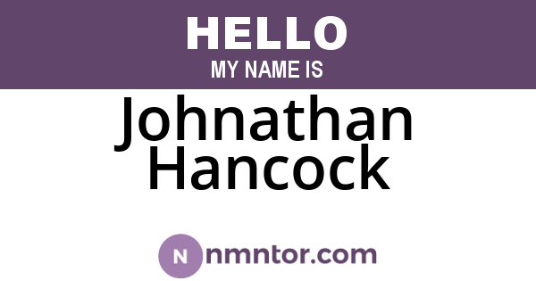 Johnathan Hancock