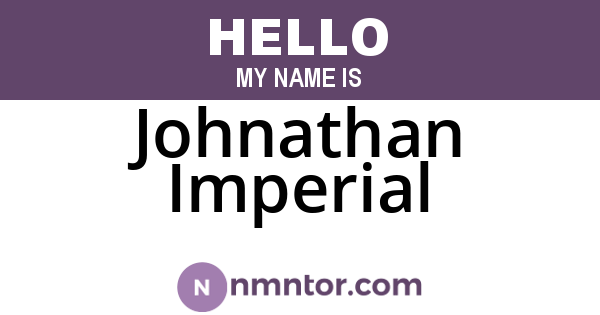 Johnathan Imperial
