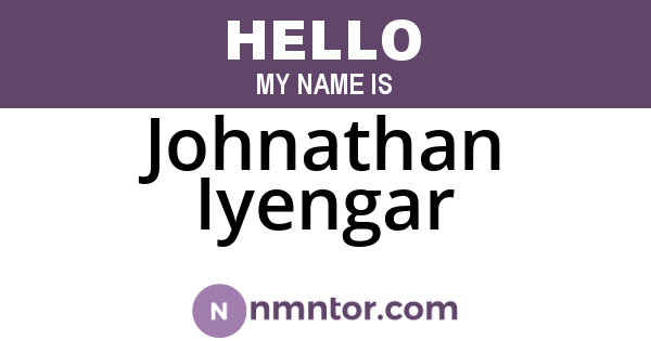 Johnathan Iyengar