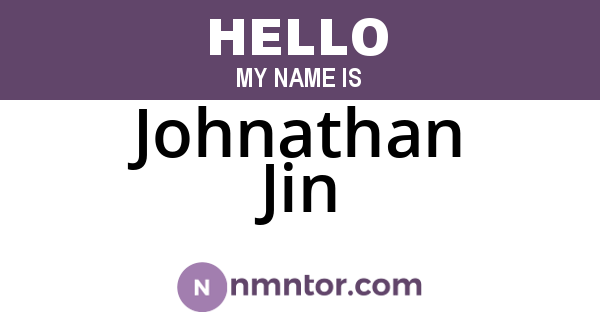 Johnathan Jin