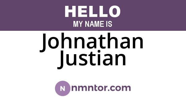 Johnathan Justian
